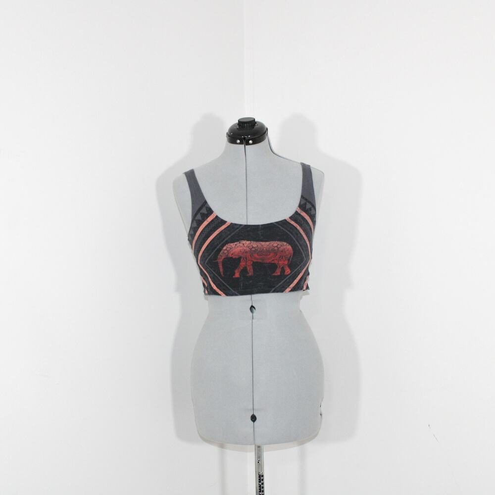 Urban Outfitters Gray Elephant Crop Bra Top Size Small
